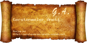 Gerstenmeier Anett névjegykártya